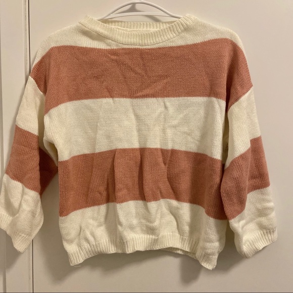 Pink/White Cute Sweater - Picture 1 of 4